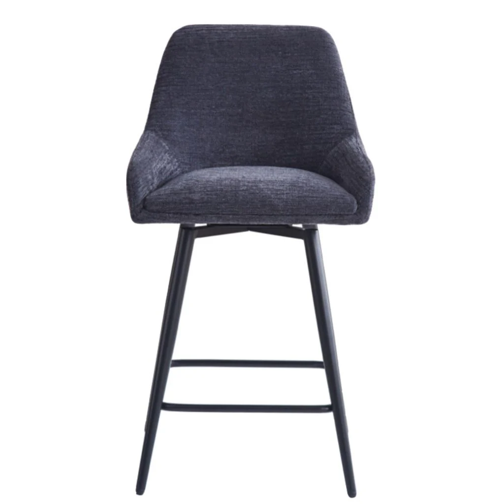 Pair of Oscar Graphite Counter Stools by Annaghmore - Image 2