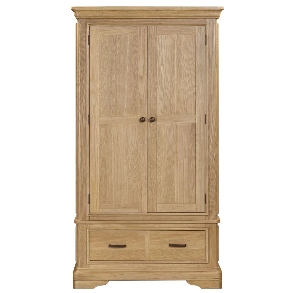 Oslo Light Oak 2 Door Wardrobe by Honey B