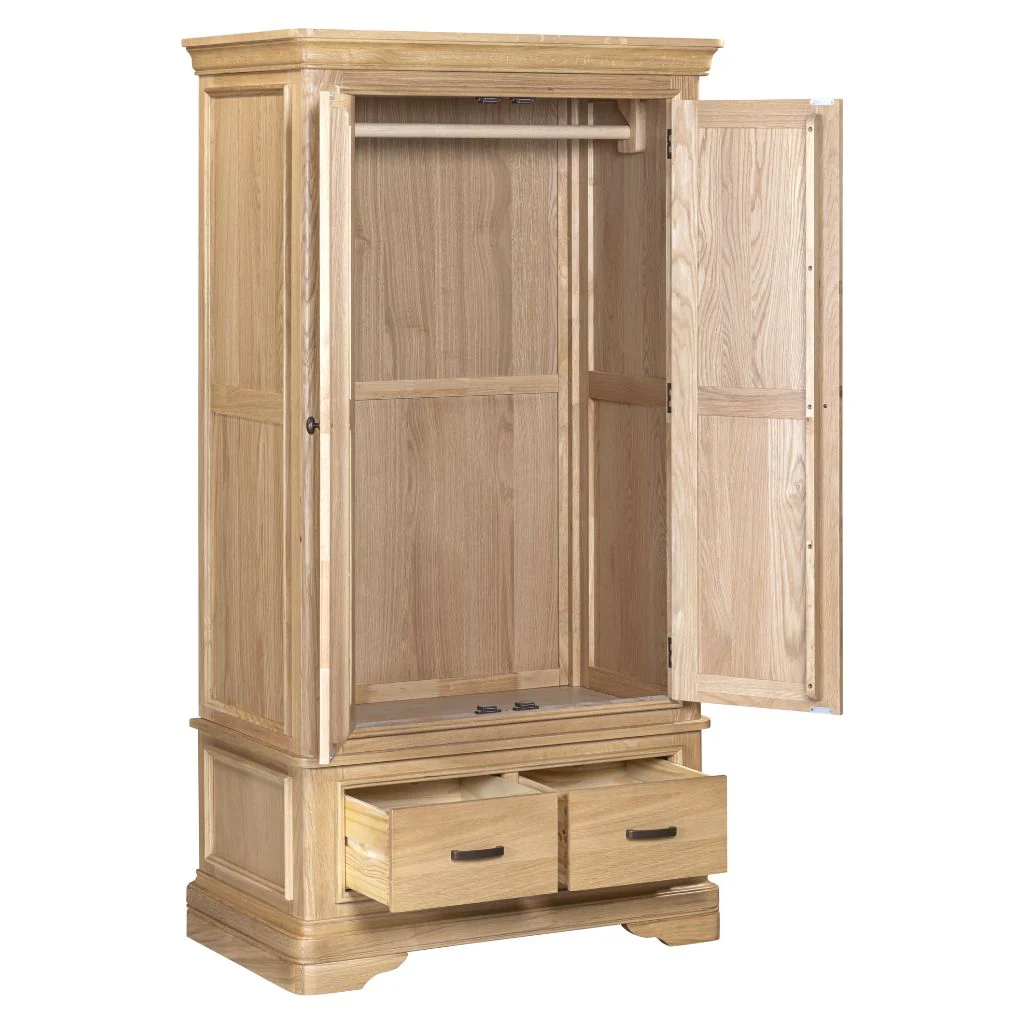 Oslo Light Oak 2 Door Wardrobe by Honey B - Image 2