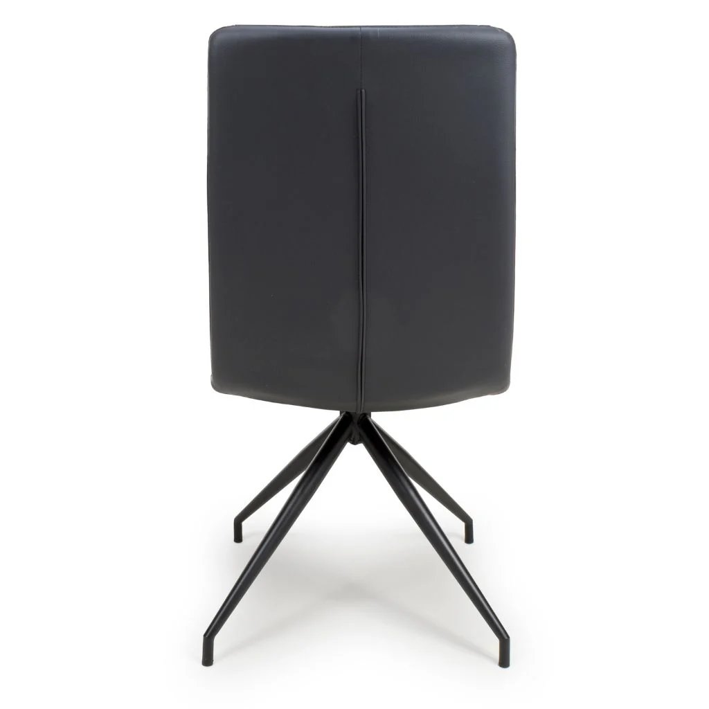 Pair of Nobo Black PU Swivel Dining Chairs - Image 5