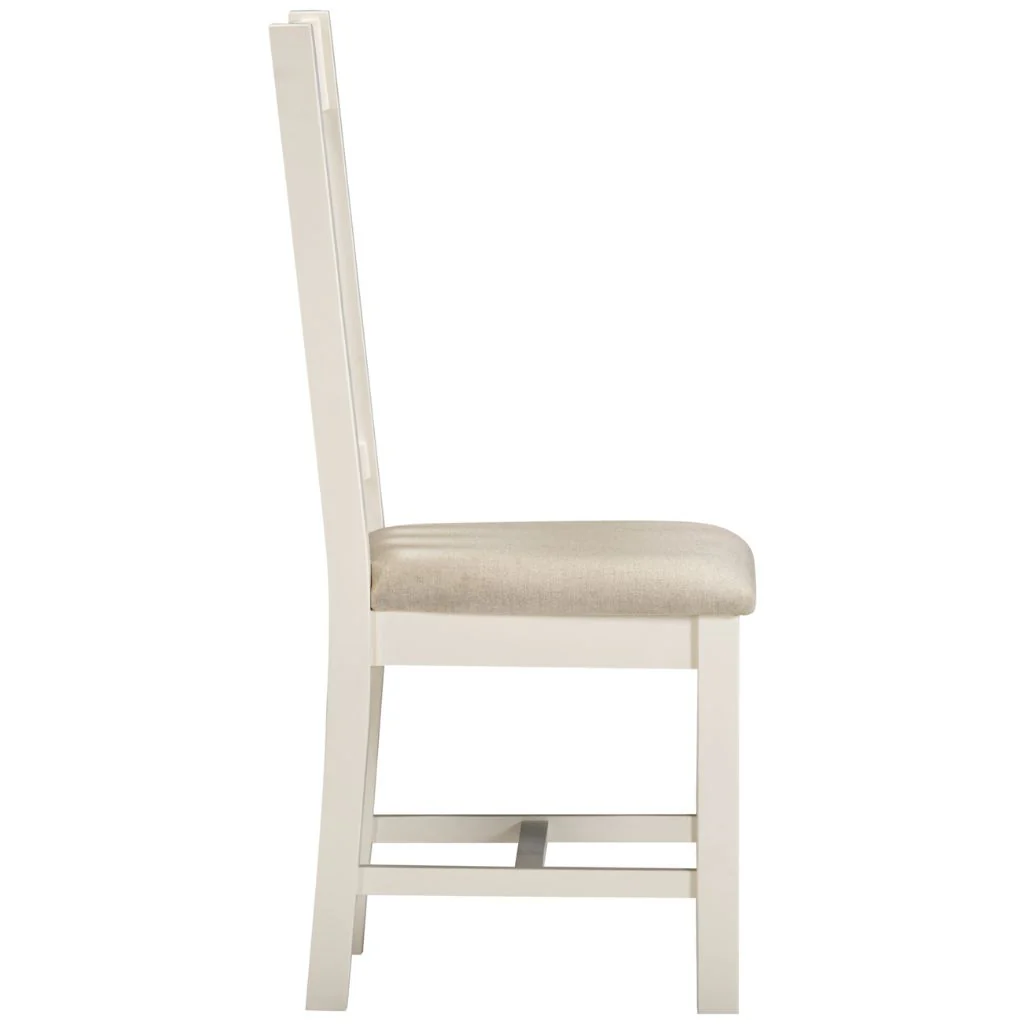 Pair of Windsor Ivory Slatted Dining Chairs by Wholesale - Image 3