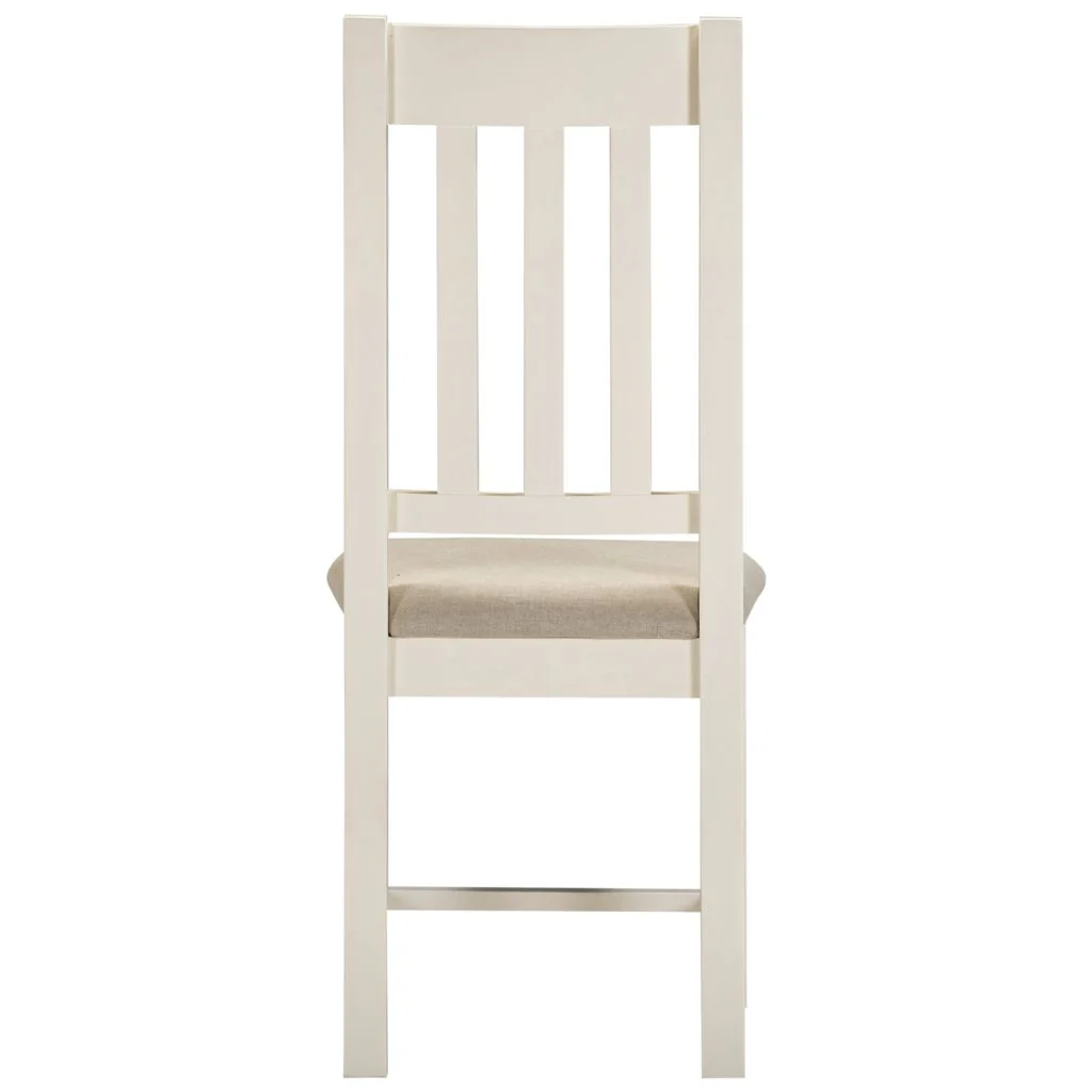 Pair of Windsor Ivory Slatted Dining Chairs by Wholesale - Image 4