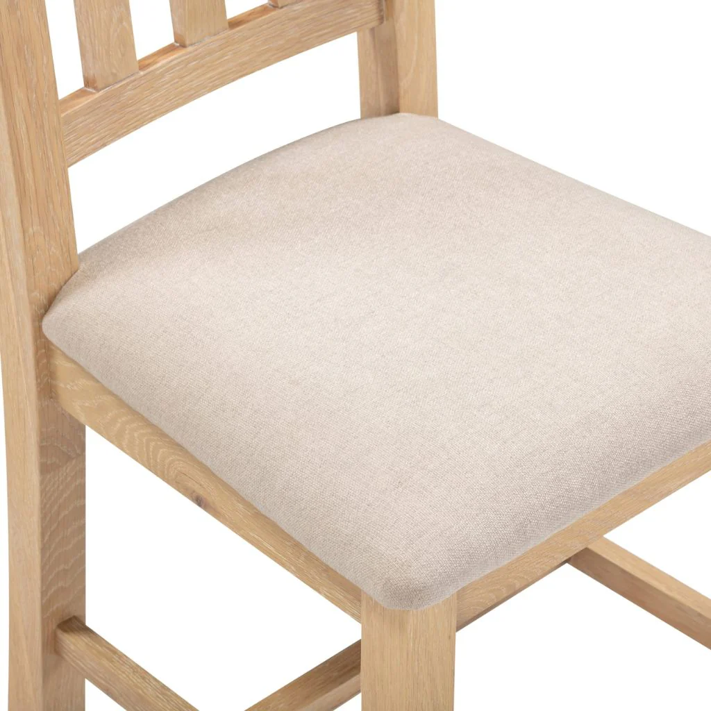 Pair of Windsor Natural Oak Slatted Dining Chairs by Wholesale - Image 2