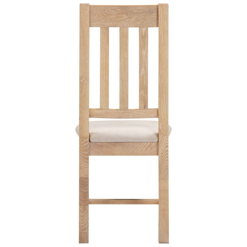 Pair of Windsor Natural Oak Slatted Dining Chairs by Wholesale - Image 4