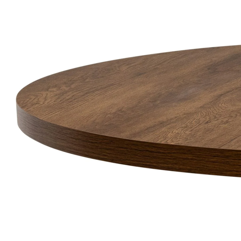 Panni 1.1m Round Dark Oak Dining Table - Image 2
