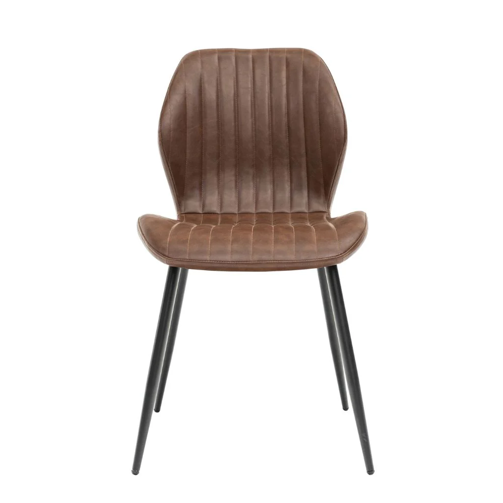 Panni 1.1m Round Dark Oak Dining Table + 4 Fontini Chairs - Image 4