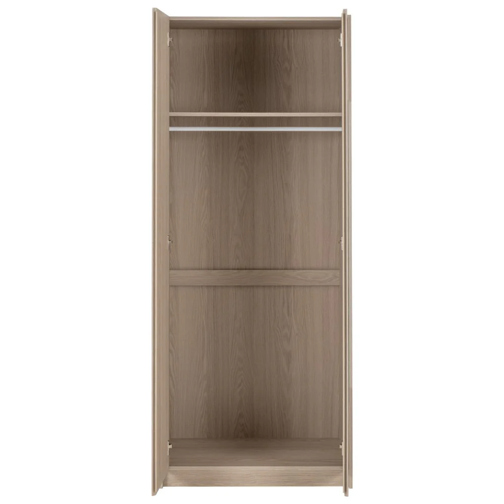 Paris Smoked Ash 2 Door Mirrored Wardrobe by Wholesale - Image 3