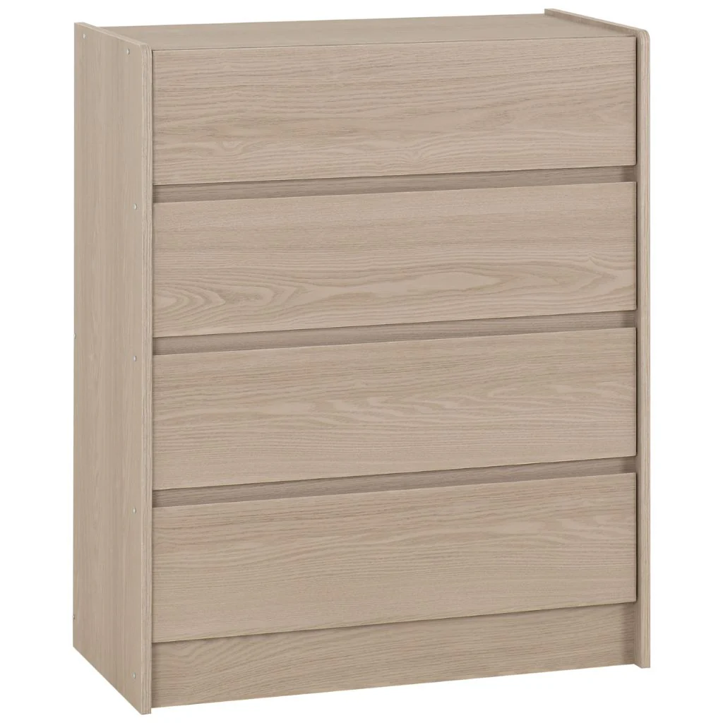 Paris Smoked Ash 4 Drawer Chest by Wholesale