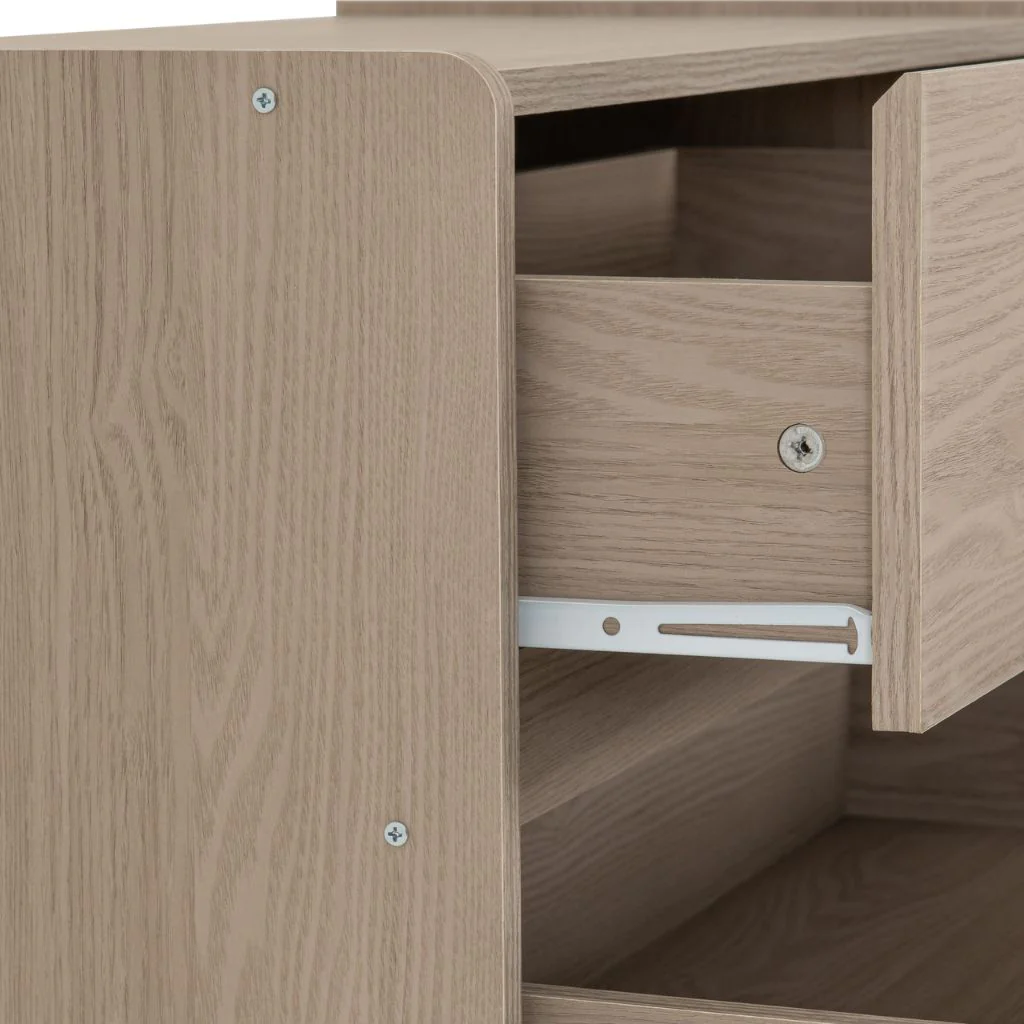Paris Smoked Ash 4 Drawer Chest by Wholesale - Image 4