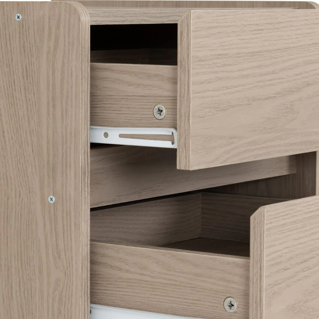 Paris Smoked Ash 5 Drawer Chest by Wholesale - Image 3