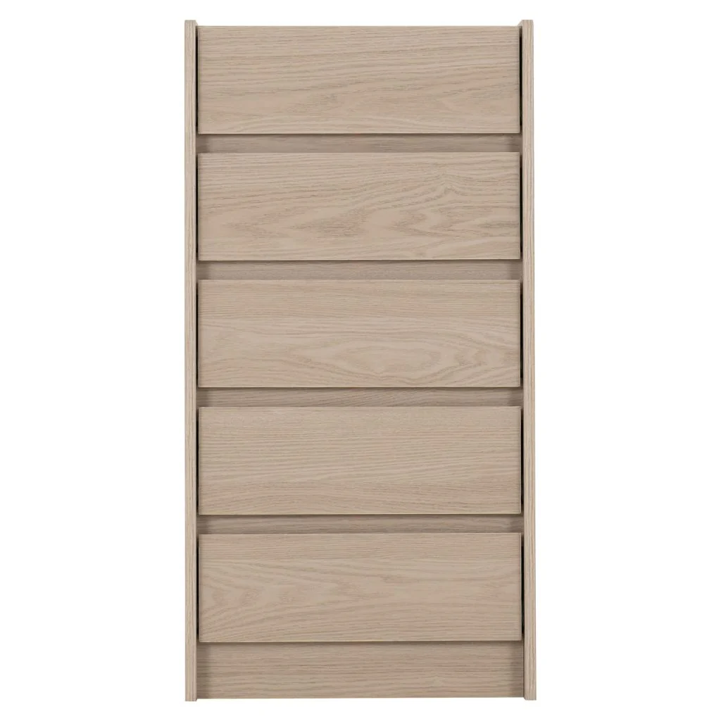 Paris Smoked Ash 5 Drawer Chest by Wholesale - Image 4