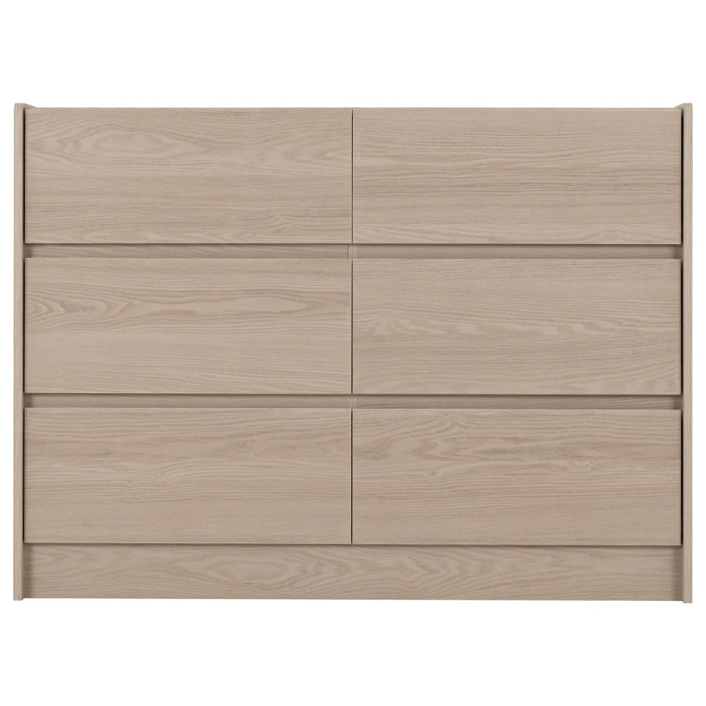 Paris Smoked Ash 6 Drawer Chest by Wholesale - Image 2