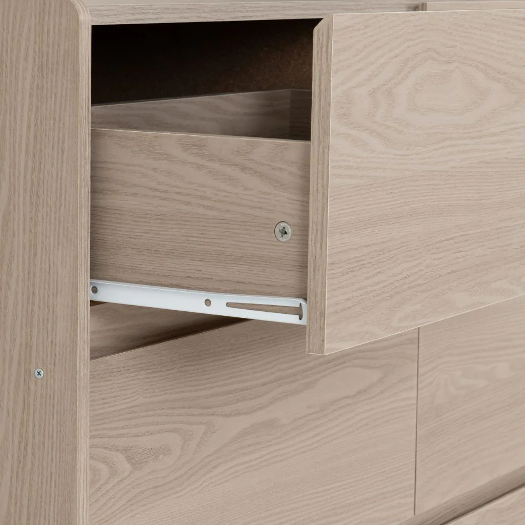 Paris Smoked Ash 6 Drawer Chest by Wholesale - Image 4