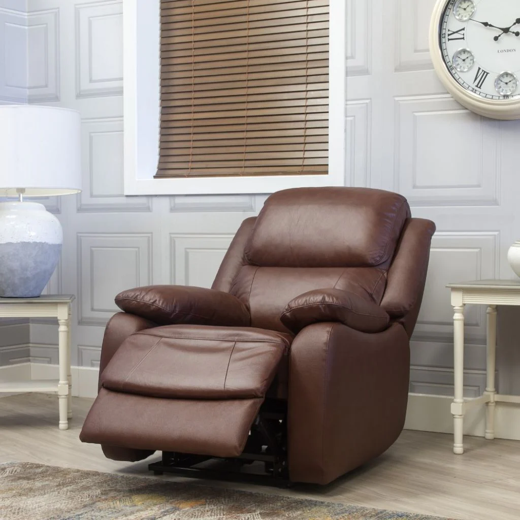 Parker Leather 1 Seater Lift and Rise Chair by Sofahouse - Parker Range - Image 6