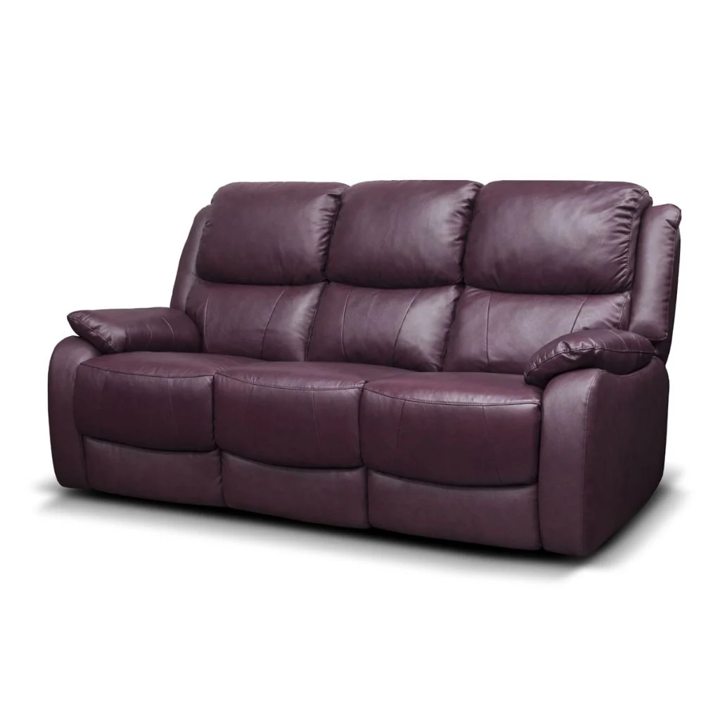 Parker Wine Half Leather Sofa Range by SofaHouse