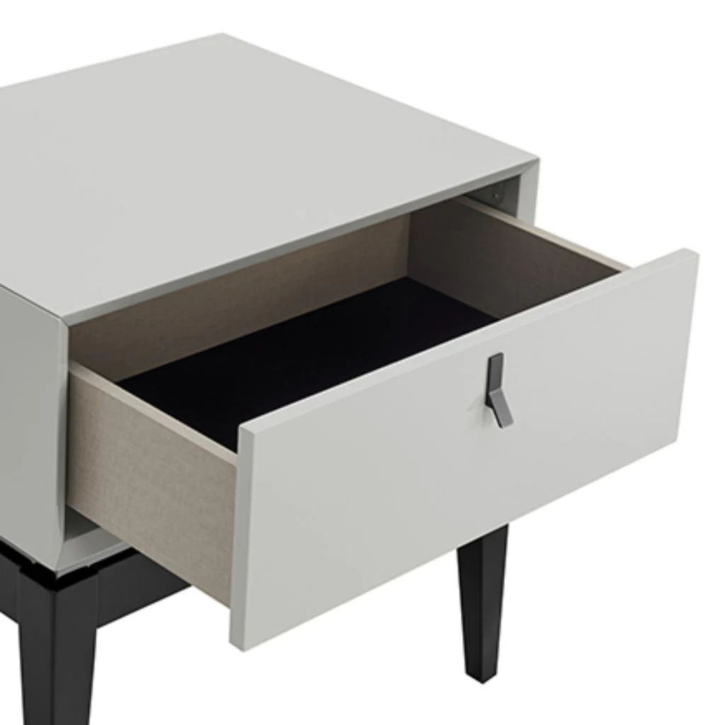 Pasadena Cool Grey 1 Drawer End Table by Derrys - Image 2