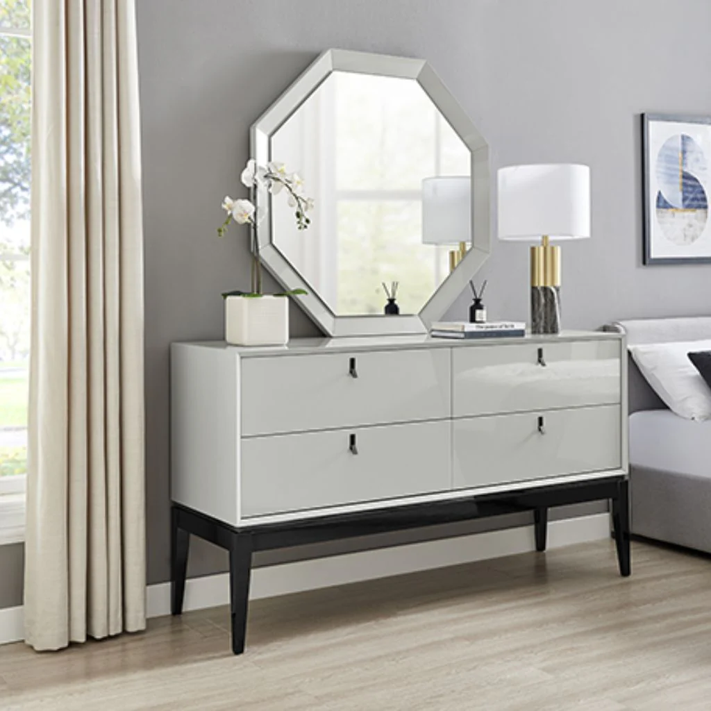 Pasadena Cool Grey 4 Drawer Chest by Derrys