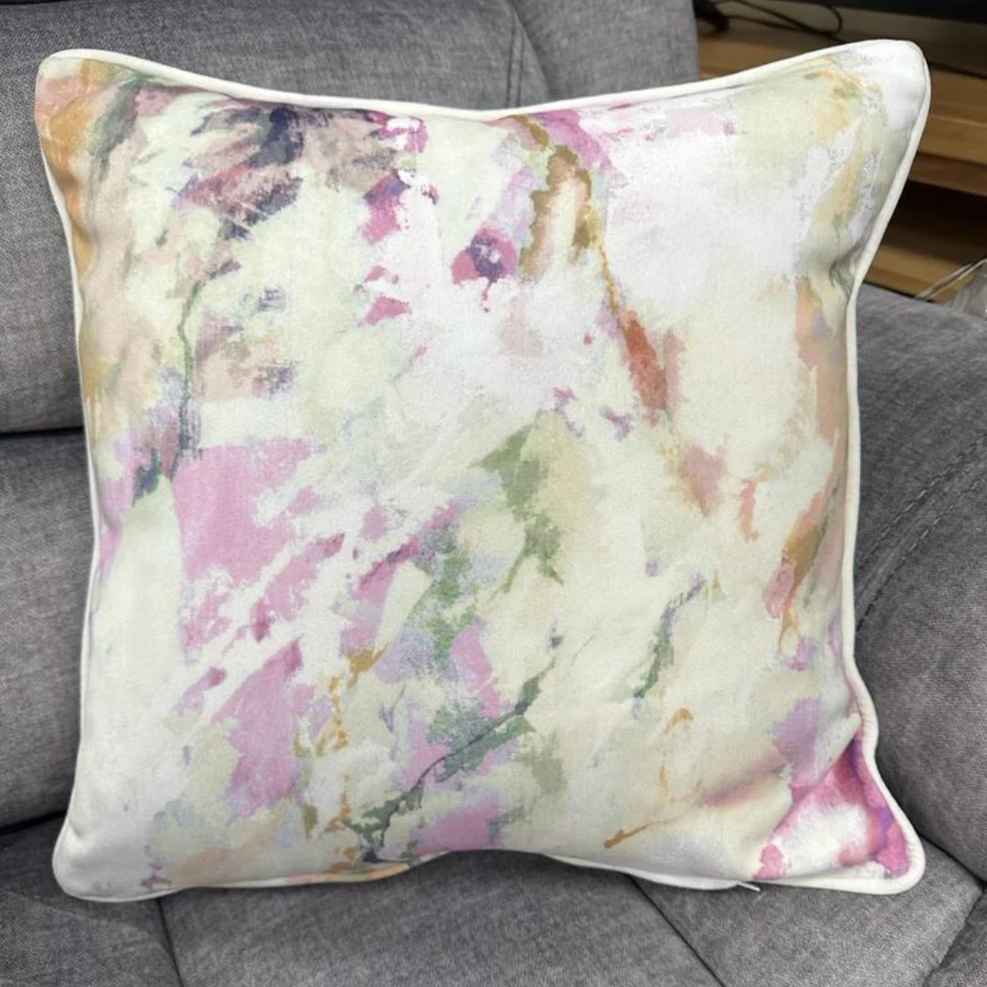Pink Abstract Cushion - Image 2