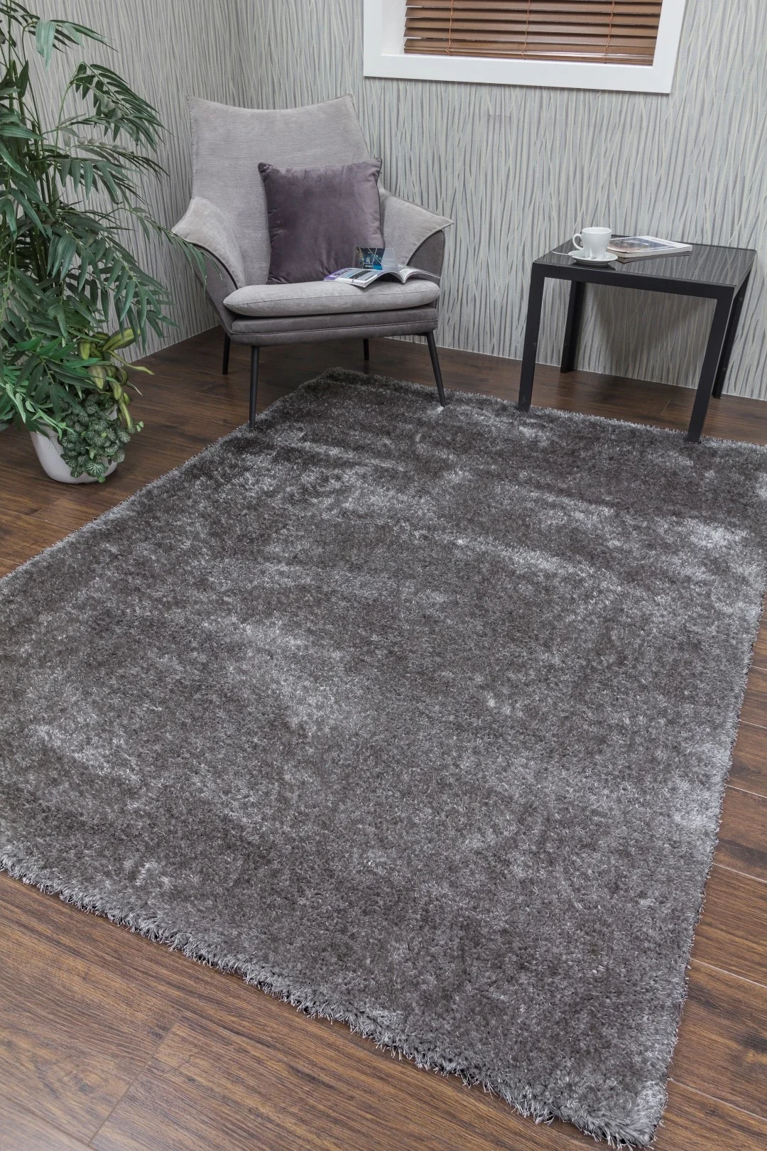 Plush Dark Grey Rug Range by Floor Trends - Image 2