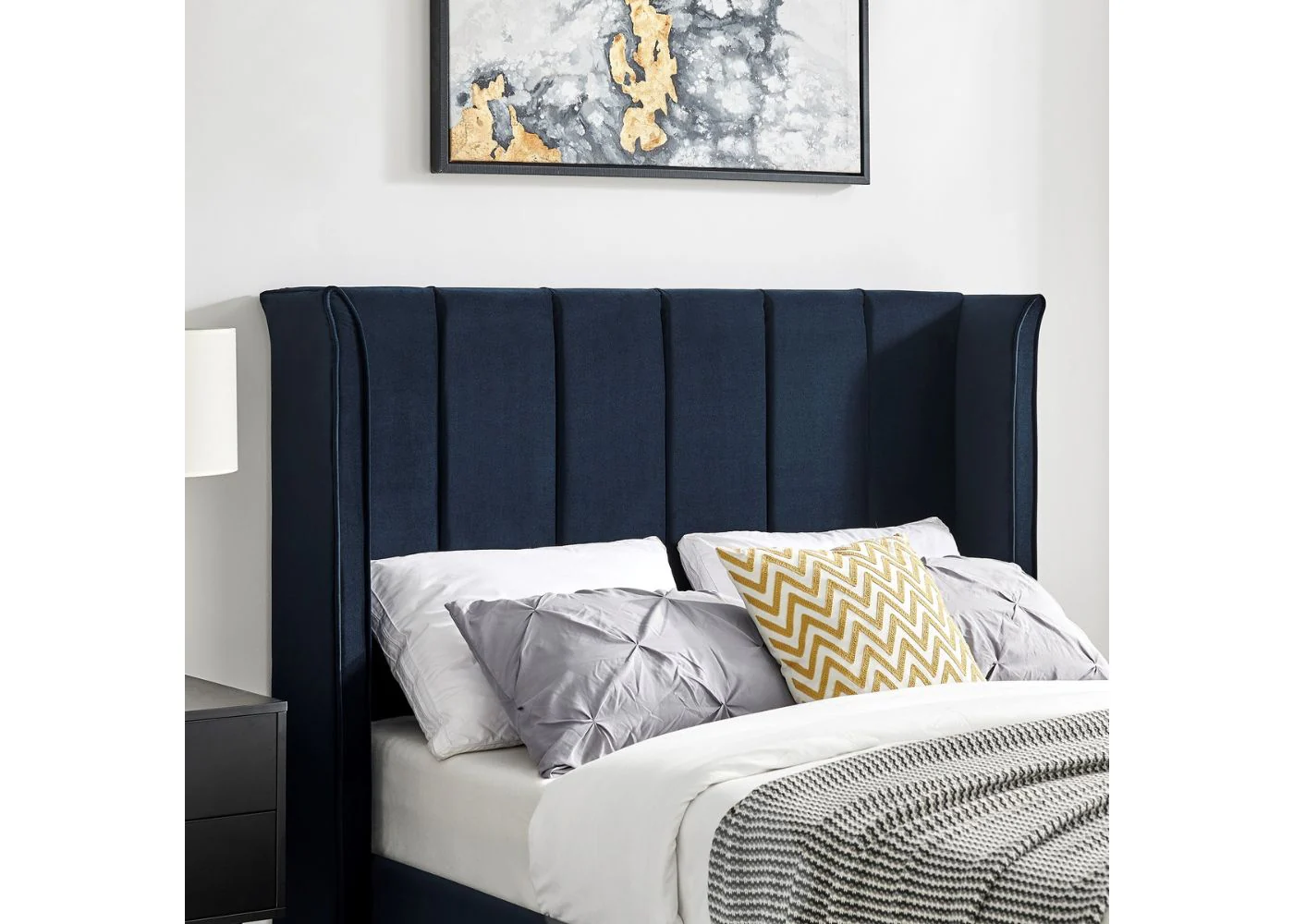 Polaris Navy Blue Bedframe Range by Limelight - Image 4