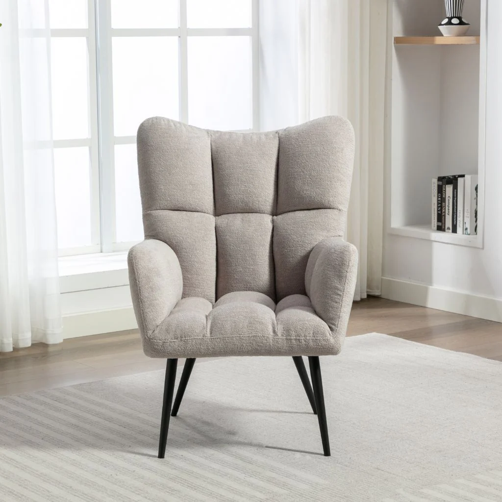 Reese Light Grey Accent Chair by Image - Image 2