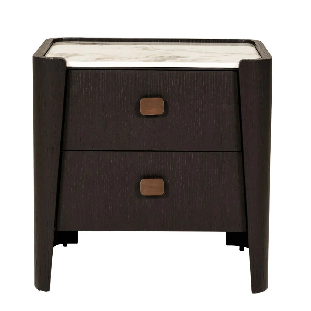 Rhodes 2-Drawer Bedside Table by Vida Living - Image 2