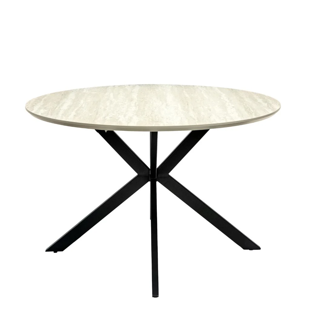 Rieti 1.2m Round Travertine Dining Table