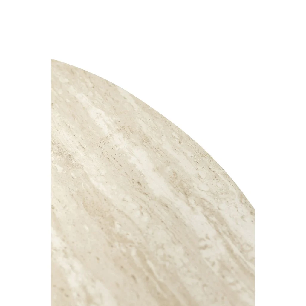Rieti 1.2m Round Travertine Dining Table - Image 2