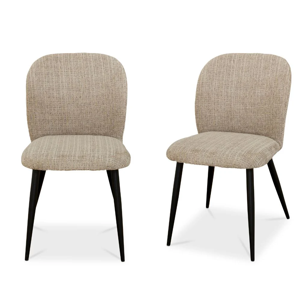 Rieti Natural Fabric Dining Chair - Image 3