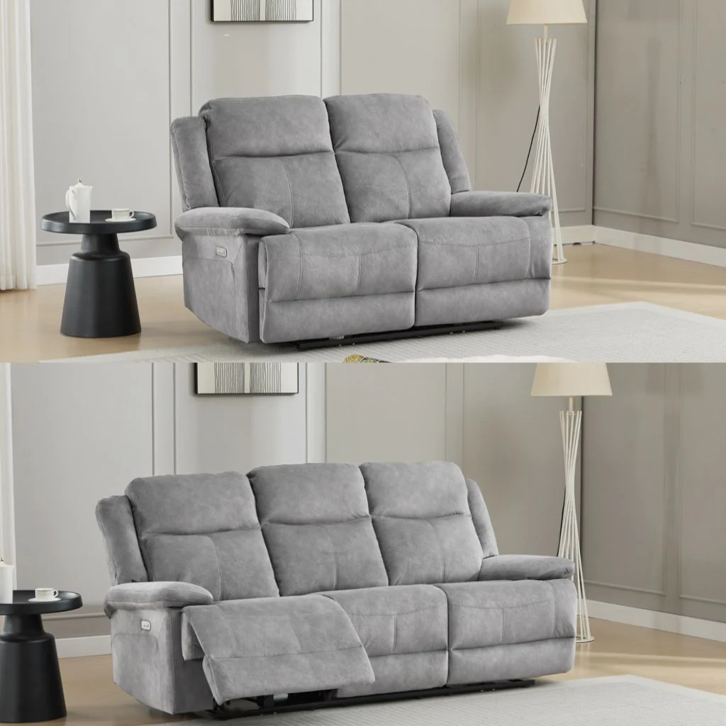 Rockport Dusk Electric Reclining 3+2 Sofa Set by Annaghmore
