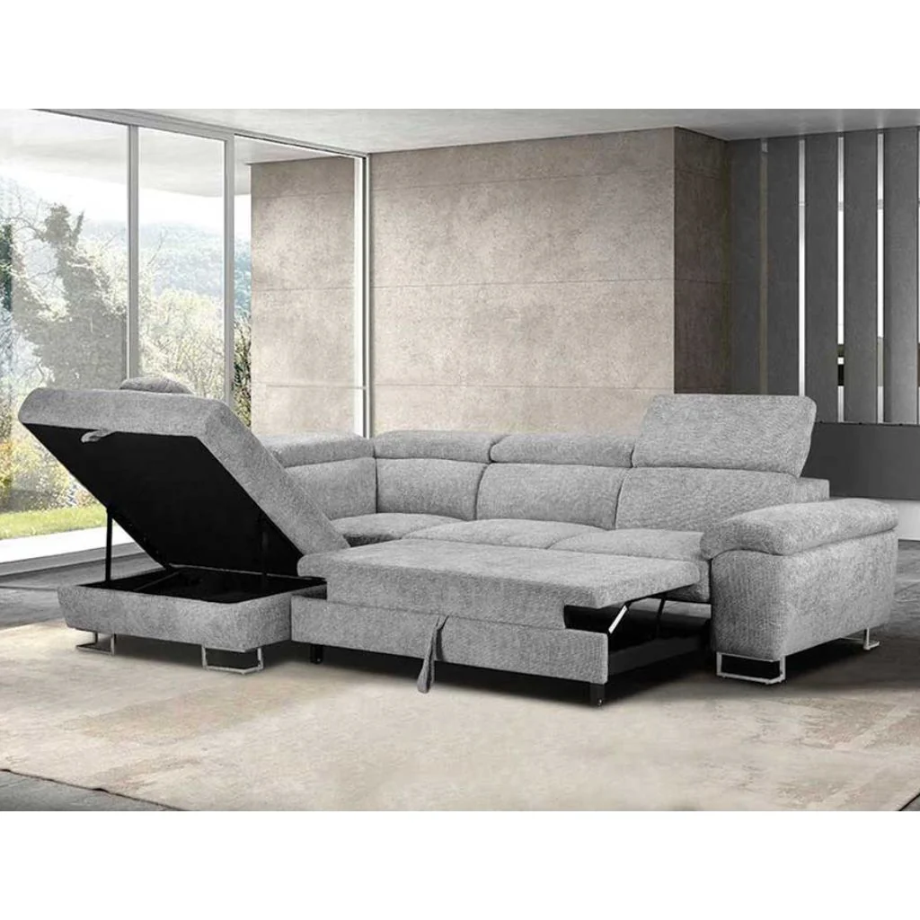 Roma LHF Grey Corner Sofabed by GIE - Image 2