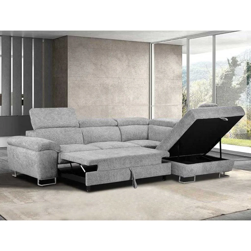 Roma RHF Grey Corner Sofabed by GIE - Image 2