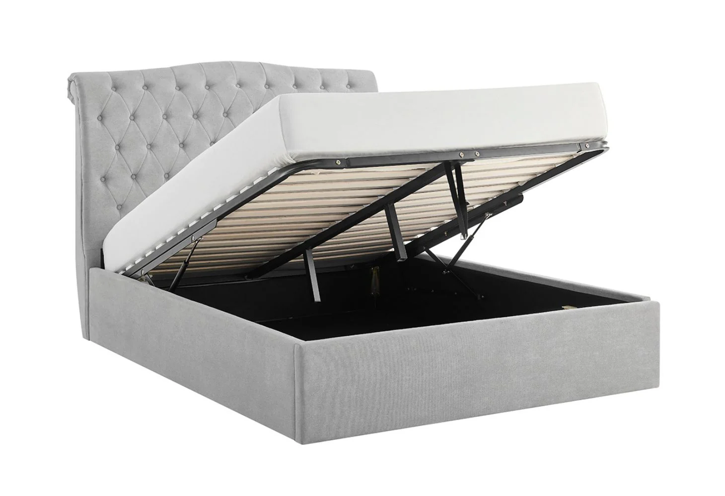 Rosa Storage Bedframe in Light Grey Range by Limelight - Light Grey - Image 5