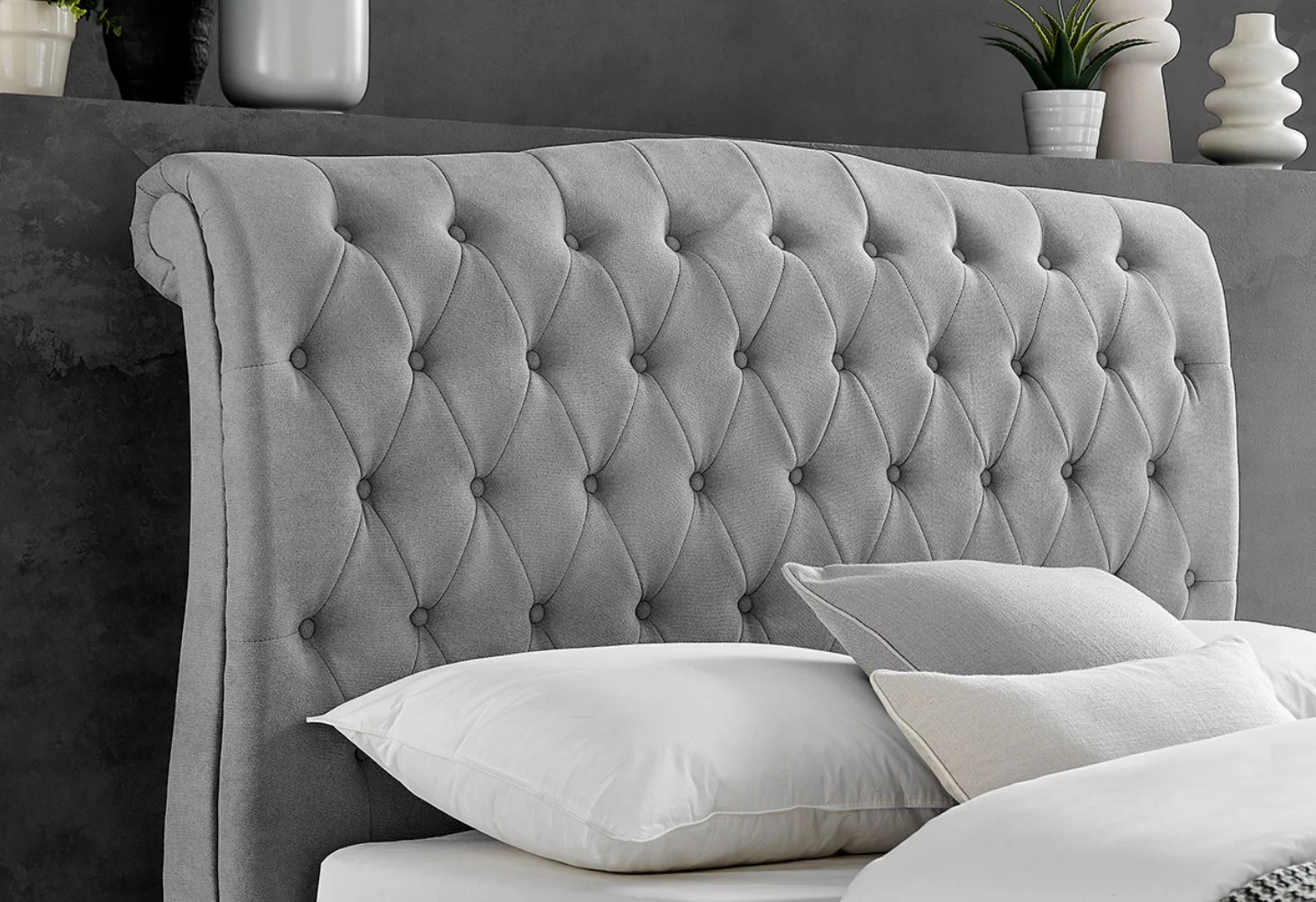 Rosa Storage Bedframe in Light Grey Range by Limelight - Light Grey - Image 6