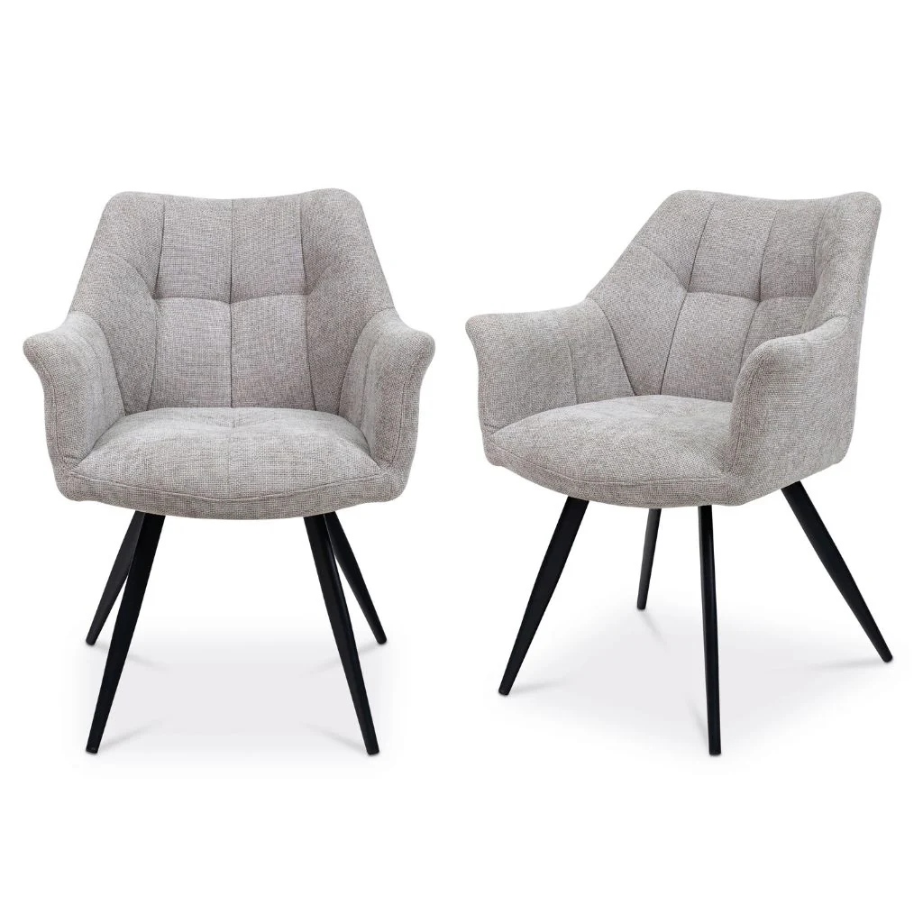 Potenza Grey Fabric Dining Chair - Image 3