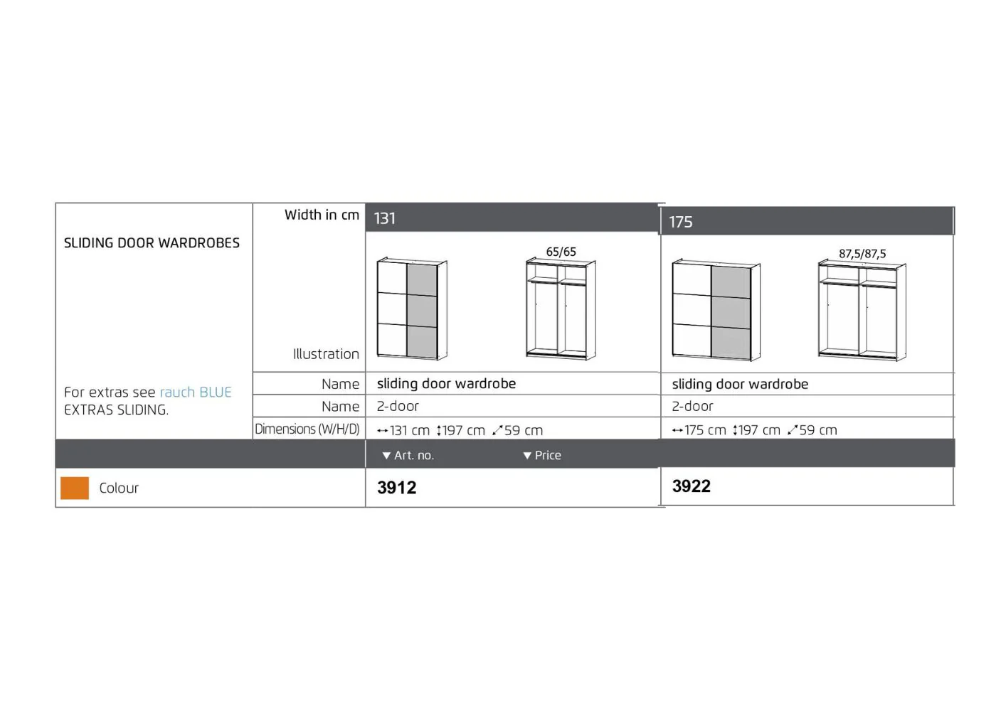 Santiago Sliding Wardrobe Range by Rauch - Image 5