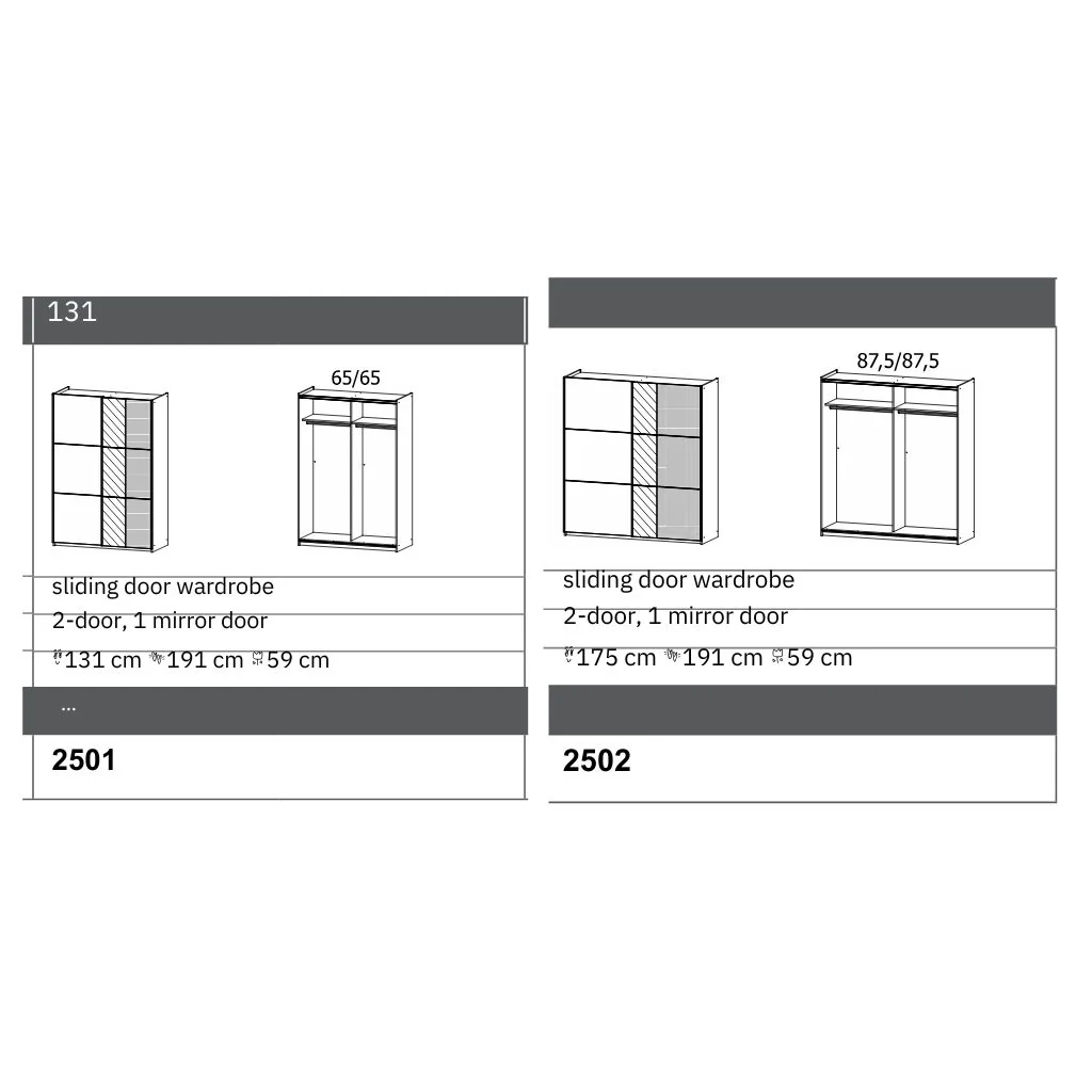 Santiago Sliding Mirrored Wardrobe by Rauch - Premium Range - Image 4