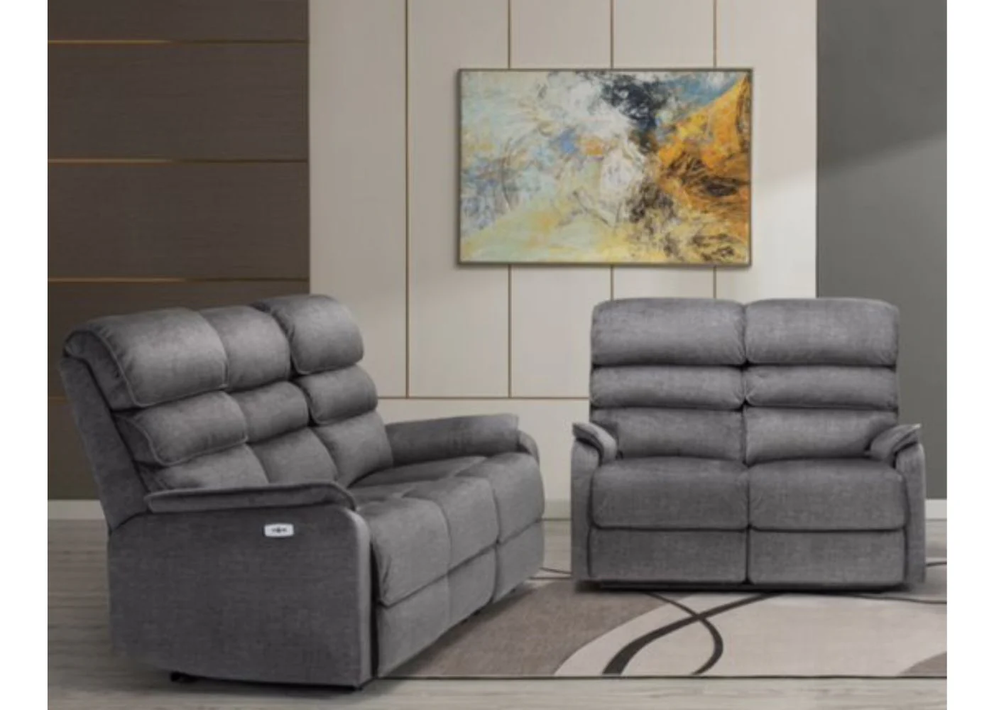 Savoy Electric Sofa Range in Grey by Annaghmore - Image 6