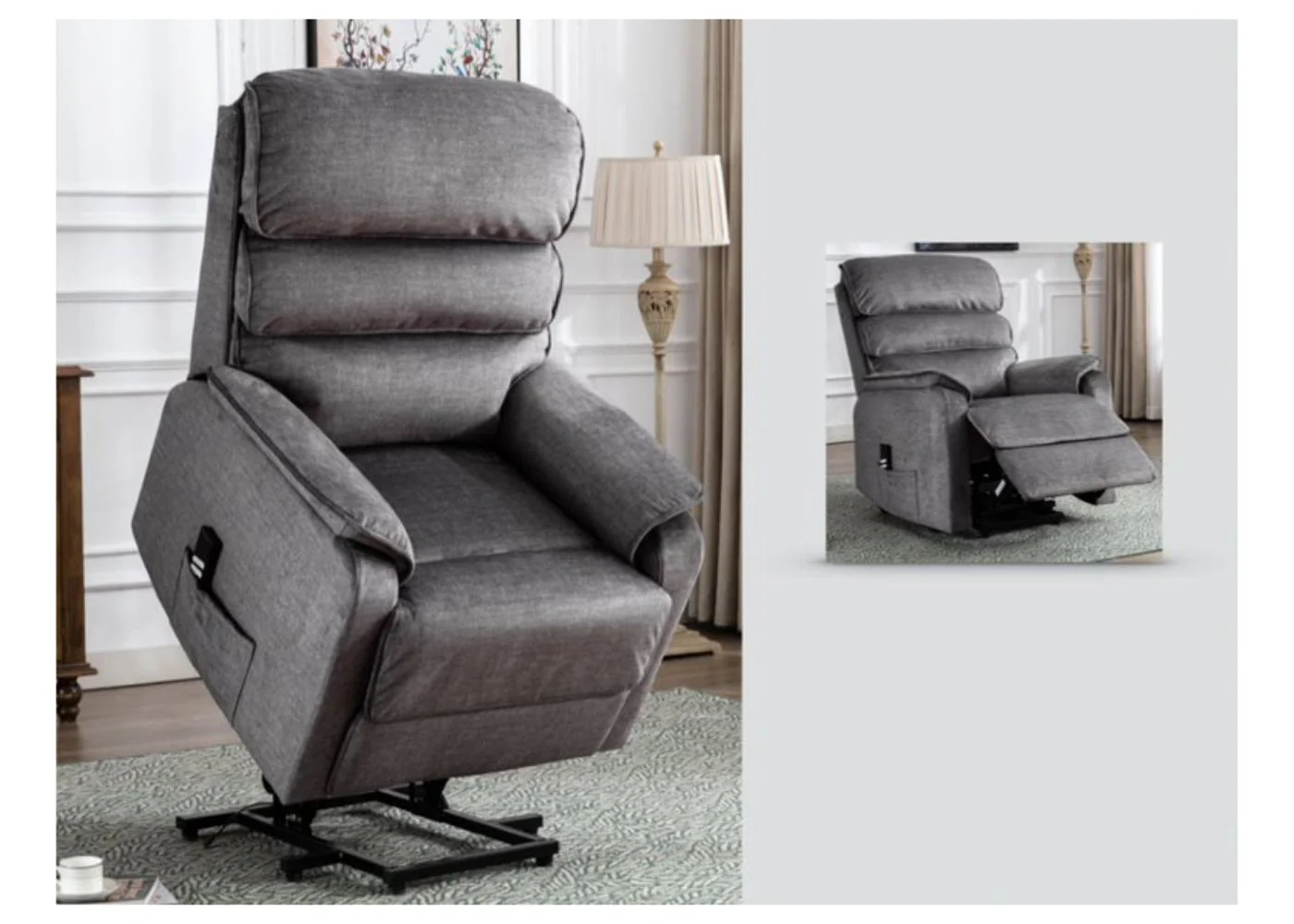 Savoy Electric Sofa Range in Grey by Annaghmore - Image 9