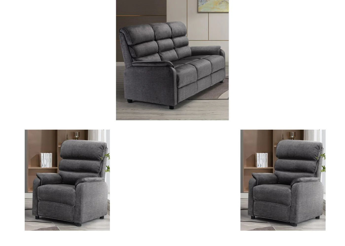 Savoy Fixed Sofa Range in Grey by Annaghmore - Image 9