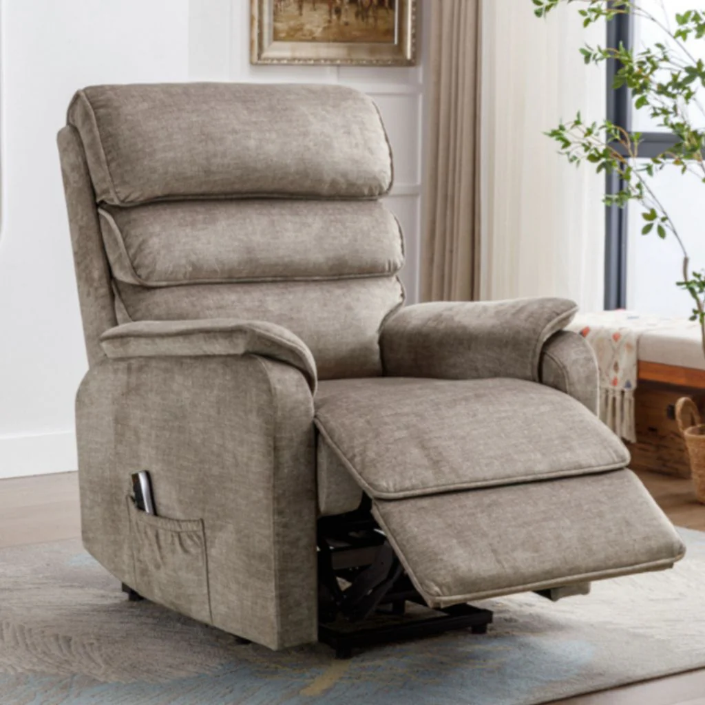 Savoy Taupe Lift and Tilt Electric Dual Motor Chair by Annaghmore