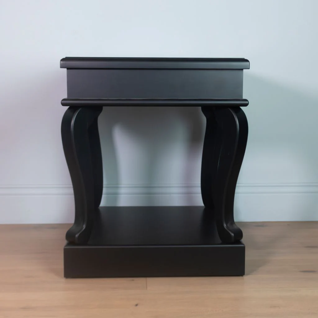 Scroll Black End Table by Tara Lane