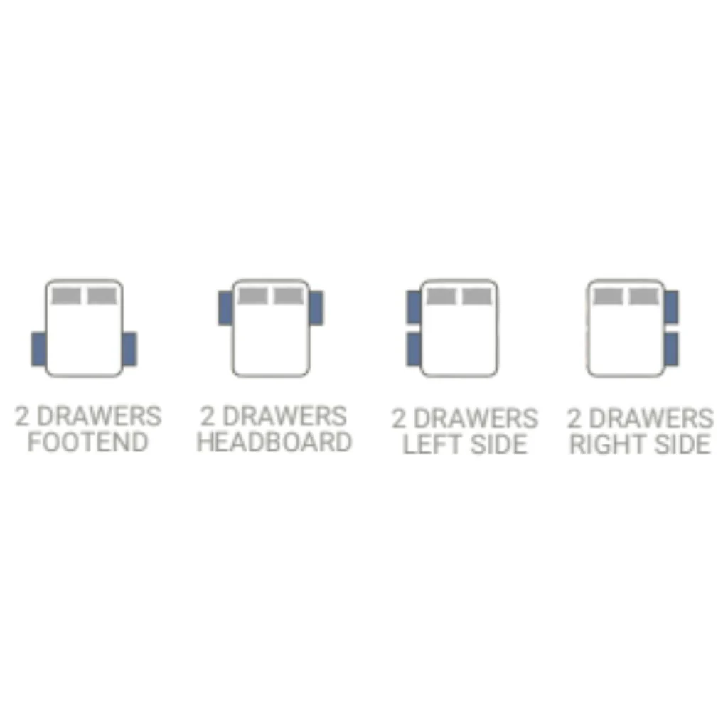 Set of 2 Drawers for Classic Bed by Comfizone
