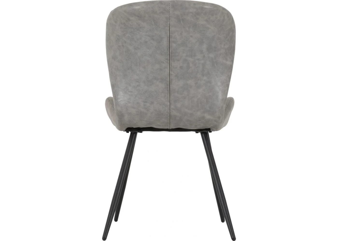 Set of 4 Quebec Grey Faux Leather Dining Chairs by Wholesale Beds - Image 3