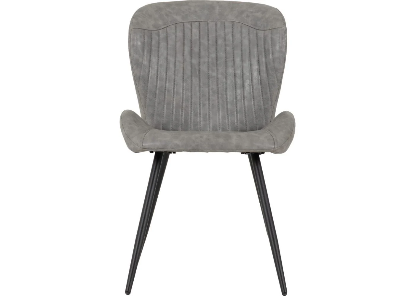 Set of 4 Quebec Grey Faux Leather Dining Chairs by Wholesale Beds - Image 5