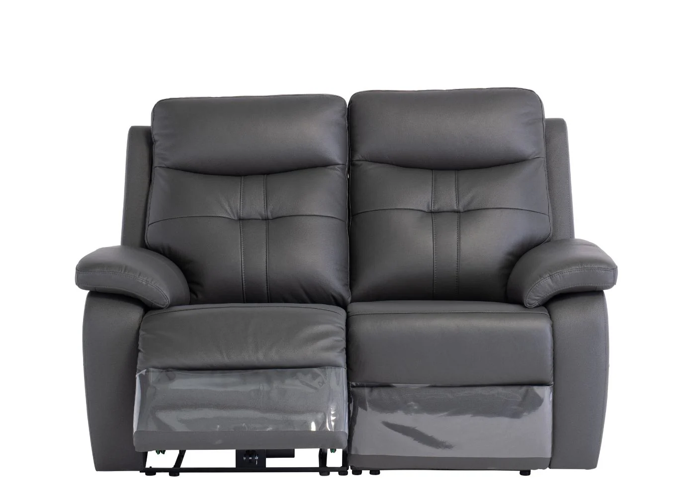 Solero Full Leather Charcoal Electric Reclining Sofa Range - Image 3