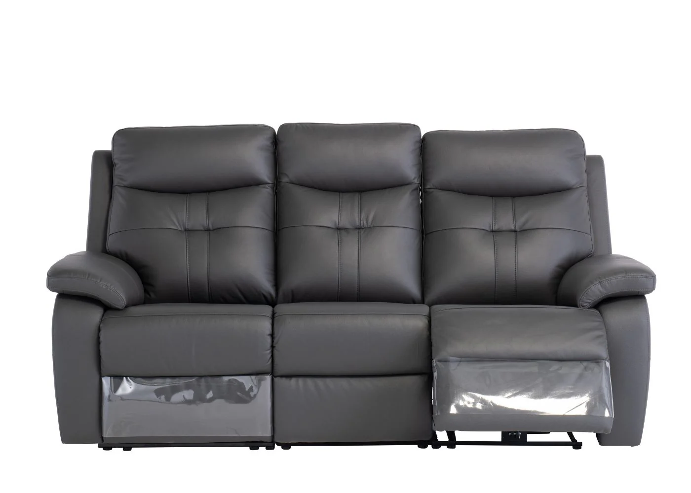 Solero Full Leather Charcoal Electric Reclining Sofa Range - Image 7