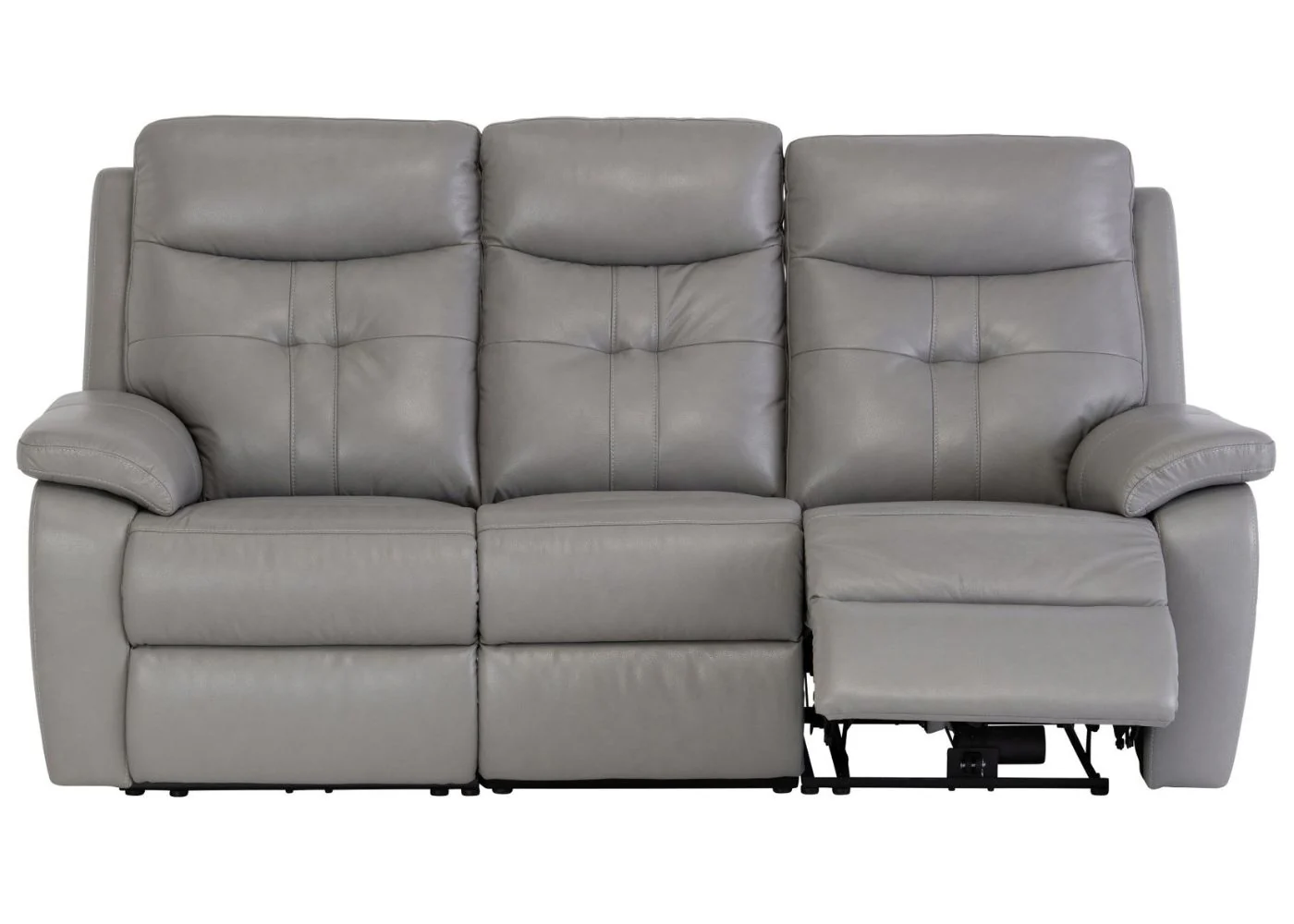 Solero Full Leather Grey Electric Reclining Sofa Range - Image 12