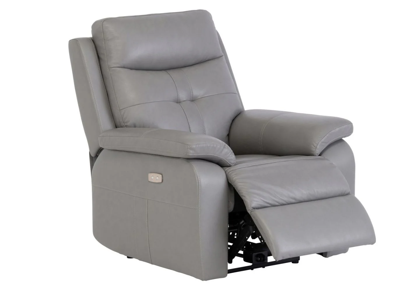 Solero Full Leather Grey Electric Reclining Sofa Range - Image 5