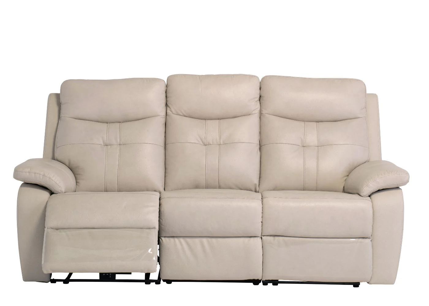 Solero Full Leather Light Stone Electric Reclining Sofa Range - Image 7